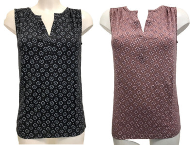 Damen Trägertops Größe 6 - 8 rosa rosa & marineblau breite Träger Sommer 2er Pack