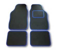 AUDI A1 - A5 UNIVERSAL Car Floor Mats Black & Blue Trim QUATTRO SLINE FSI TDI