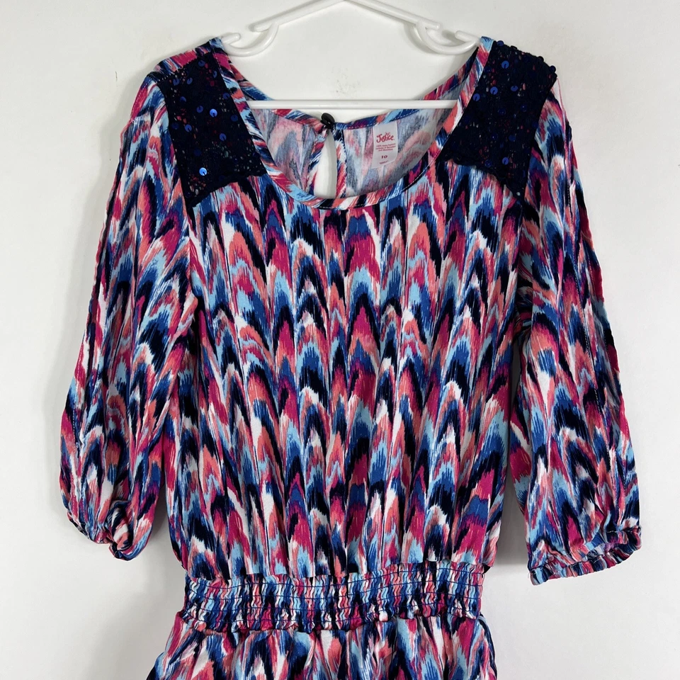 Vestido Justice Jóvenes Niñas Talla 10 Manga Corta Hasta la Rodilla Línea A Cintura Elástica Foto 2 de 4