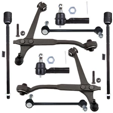 For 1999-2003 Ford Windstar 8pcs Front Lower Control Arms Sway Bars Tie Rods Set