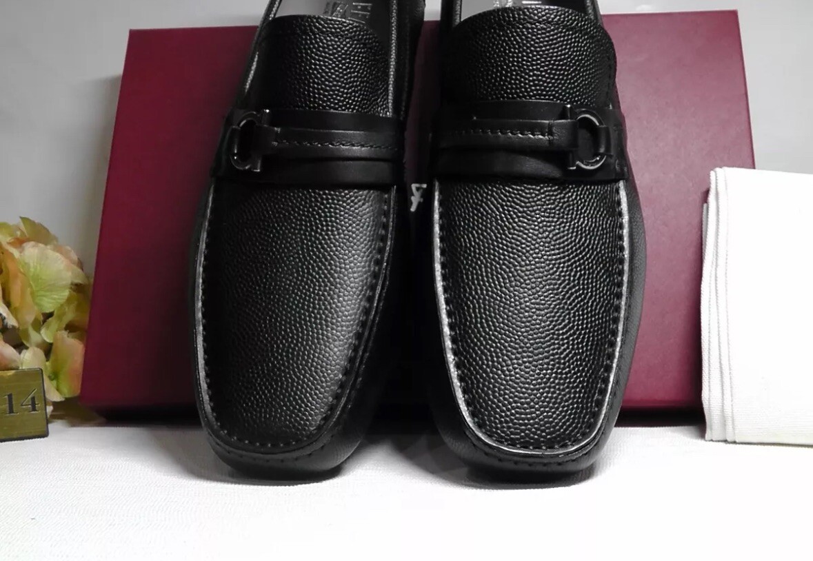 Salvatore Ferragamo Remar Driving Shoe NEW New Salvatore Ferragamo REMAR Black Leather Mens Drivers  main image 3