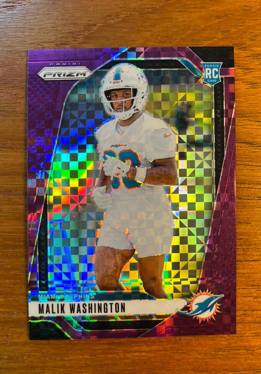 2024 Panini Prizm MALIK WASHINGTON #371 RC Purple Power Parallel /49