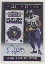 2019 Panini Contenders Veteran Playoff Ticket 21/49 Danielle Hunter Auto s3g