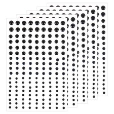 810 Pcs 3/4/5/6mm Self Adhesive Rhinestone Sticker Black