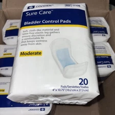 COVIDIEN Sure Care Bladder Control Pad 6 pks (120 Pads) Medium NEW In Case