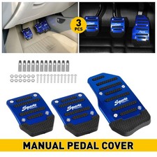 3 Pcs Blue Car Universal Non-slip Manual Transmission Brake Foot Pedal Pad Cover 3 Pcs Blue Car Universal Non-slip Manual Transmission Brake Foot Pedal Pad Cover