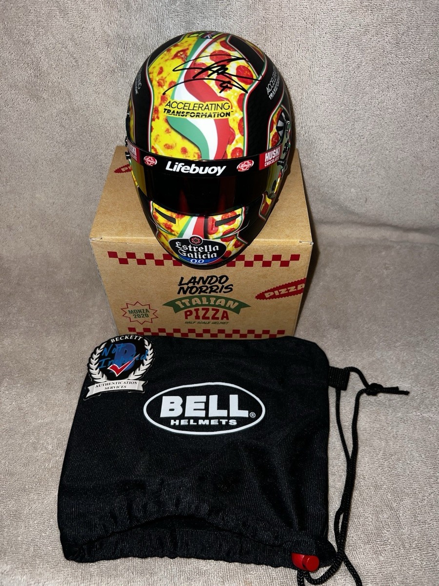 Lando Norris Signed Official 1:2 Mini Helmet 2020 Monza Pizza