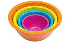 NEW Zak Designs Confetti Nesting Mixing Bowl Set, 4-Piece