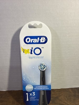 Oral-B iO Ultimate Clean Replacement Brush Head - Black (2 Pack)