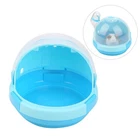Plastic Shape Portable Outdoor Travel Carrier for Small Animal (Sky )