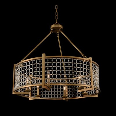 Allegri 032152-FR001 Verona 32''W Candle Style Drum Chandelier - Brushed