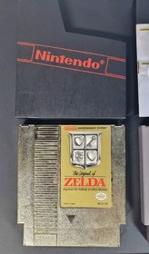 Lotto giochi retr&ograve; Nintendo NES (3) Zelda Gold, Batman e Galaga testati + 2 poster