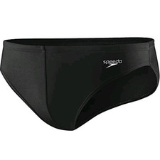 NWT Speedo Men's  Size 32  Swimsuit Brief PowerFlex Eco Solar Black