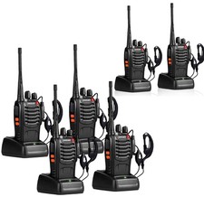 Long Range 10 Mile Walkie Talkie Two Way Radio Charge Headset Waterproof 4 PACK