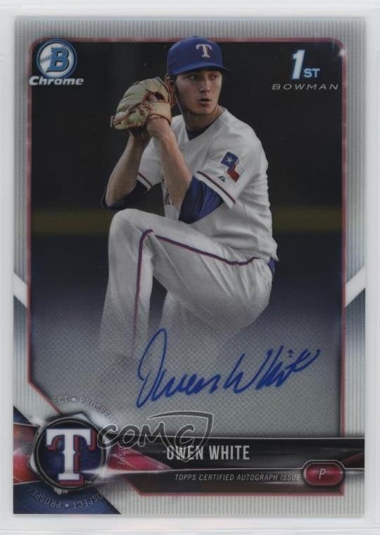 2018 Bowman Draft Chrome Draft Pick Auto Owen White #CDA-OW Auto 9vp