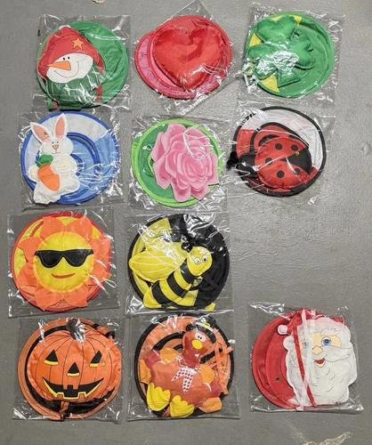 New Seasonal Holiday Windsocks Set, 11 Festive Outdoor Nylon Decorations