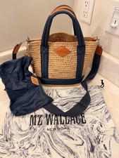 HTF Rare MZ Wallace Womens Crochet Raffia Min...