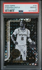 STEPHON CASTLE PSA 10  # 5 /25 ! GEM MINT  2025-26 TOPPS  #197  BLACK CART LOAD