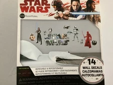 Star Wars VIII The Last Jedi Wall Stickers Peel and Stick 14 Wall Decals