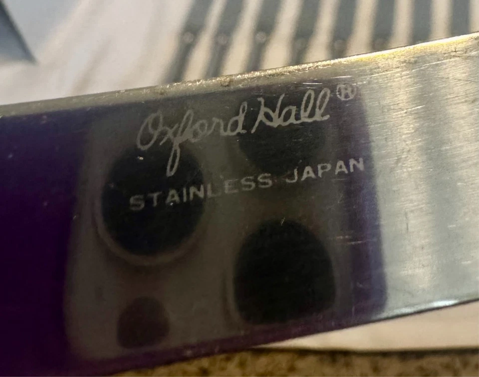 Juego de 16 CUCHILLOS MANTEQUILLA 9" Oxford Hall Inoxidable Japón USADOS  Foto 2 de 2