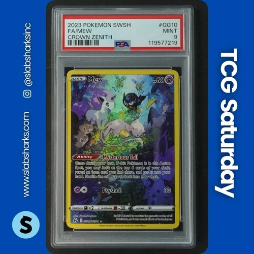 2023 POKEMON SWORD & SHIELD CROWN ZENITH GALARIAN GALLERY #GG10/GG70 MEW PSA 9
