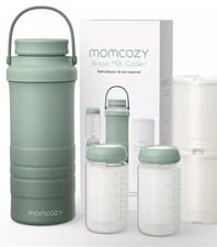 Momcozy 22oz Portable Breast Milk Cooler, 24H Travel Chiller with 2 Baby Bottles