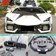 Body Kits Dry Carbon Fits Lamborghini Revuelto Front Rear Bumper Lip Side Skirts