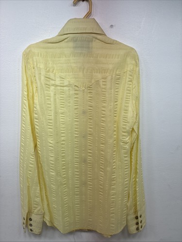 New Girls Panhandle Slim Yellow Long Sleeve Pearl Snap Size 8 DD-123 - Picture 8 of 10