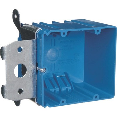 Carlon 2-Gang PVC New Work Adjustable Wall Box, 34 Cu. In. B234ADJ Carlon