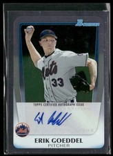 Erik Goeddel Auto Rookie Foil 2011 Bowman Draft Picks & Prospects Mets