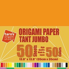 Taro's Origami Studio TANT Jumbo 13.4" Double Sided 50 Colors 50 Sheets Square