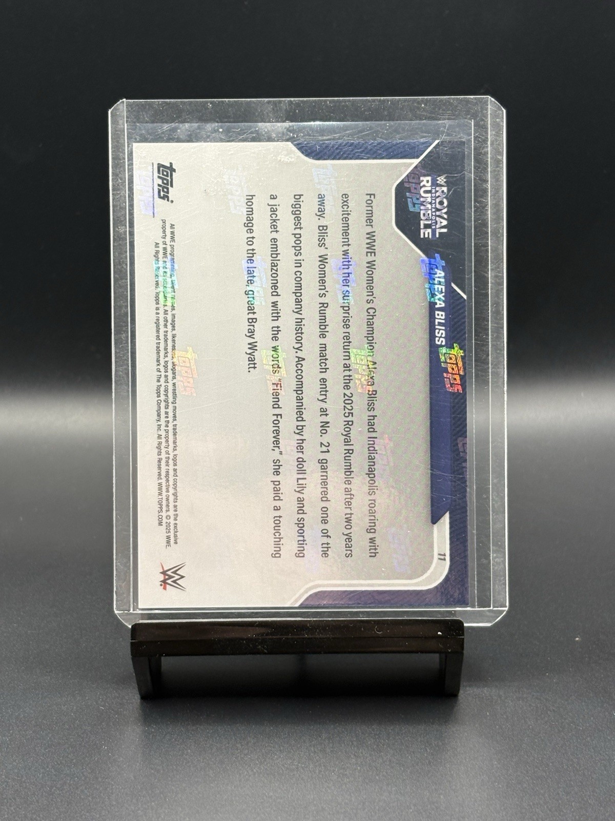 2025 TOPPS Now Alexa Bliss Royal Rumble Return view 2