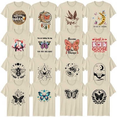 Celestial Fantasy Erwachsene T-Shirt Mond und Sterne Valentinstag Geschenk