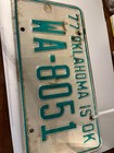2 Oklahoma License Plate 1977 Tag Consecutive numbers — photo 2