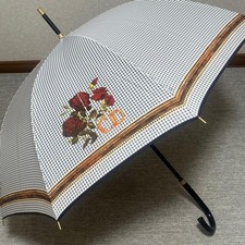 Christian Dior Umbrella Logo Rose Flower Vintage Authentic Used