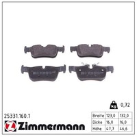 Zimmermann BremsbelÄGe Bremsbelagsatz Hinten FüR BMW 2ER F45 F46 X1 F48 Mini F60