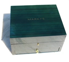 Marky's Green Presentation Caviar Gift Box-Empty