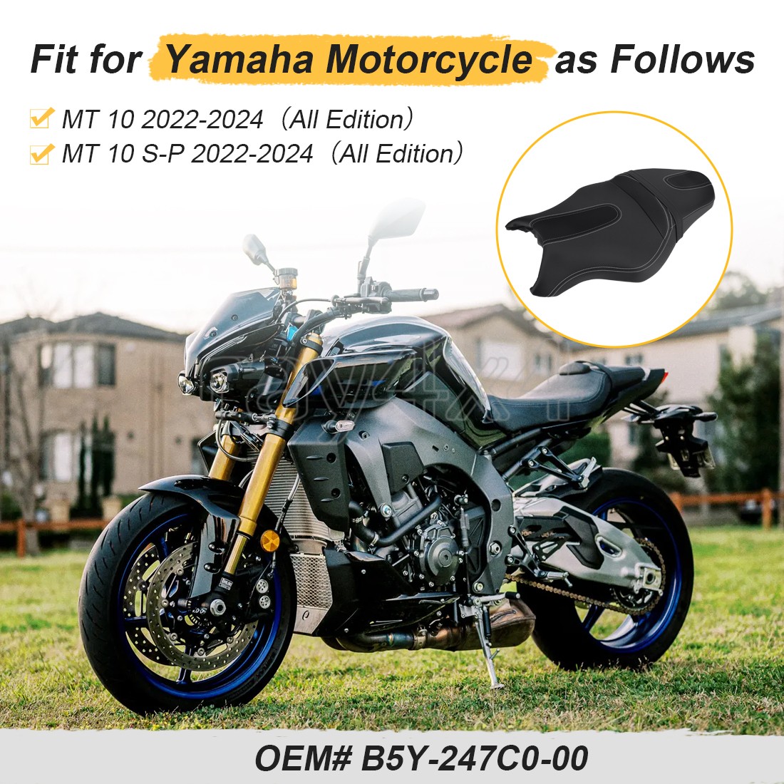 New Comfort Seat For Yamaha MT10 MT-10 & MT-10 SP 2022 2023 2024