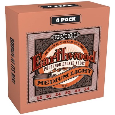 Earthwood Phosphor Bronze Acoustic Guitar Strings - 4 Pack