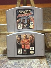 Lot of 2 Nintendo 64s - WCW Nitro & WCW NWO Revenge N64 Tested Wrestling