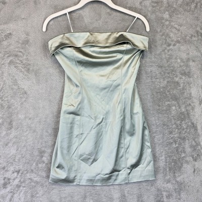 Aritzia TEN Shimmer Tube Dress Womens 6 Strap Mini Party Formal Satin Sage Green | eBay Aritzia TEN Shimmer Tube Dress Womens 6 Strap Mini Party Formal Satin Sage Green | eBay