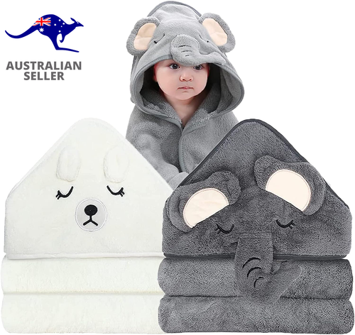 2 Pack Hooded Baby Towel - Premium Soft Baby Bath Towel for Babies, Newborn, Inf - Picture 8 of 12
