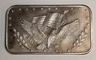 1 oz .999 Fine Silver Art Bar ~ Flag and Eagle Silver Trade Unit