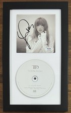 SIGNED FRAMED TAYLOR SWIFT AUTOGRAPH TTPD LONG SIGNATURE PHOTO & CD PSA DNA COA