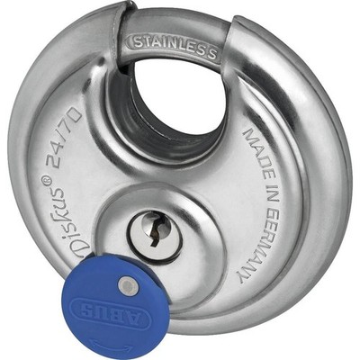ABUS 24IB Serie Edelstahl Diskus Diskus Vorhängeschloss - 71 mm KA (32528) 24IB/70