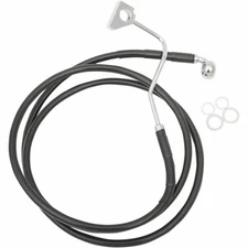 Drag Specialties 1741-4507 Extended Stainless Steel Front Brake Line Kit - Bl...