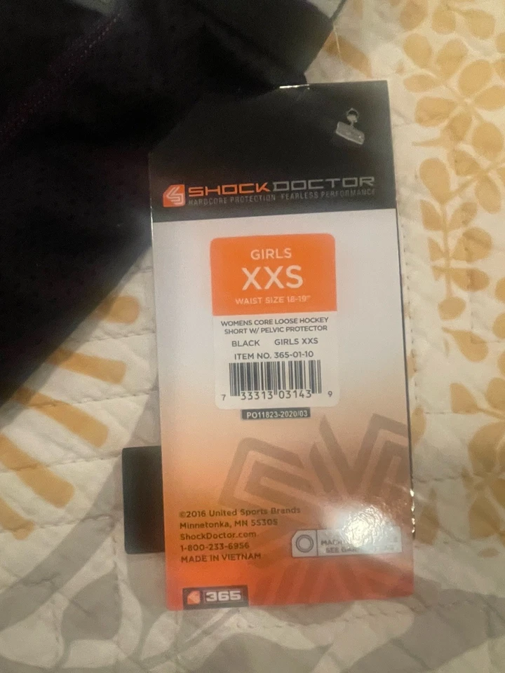 Shock Doctor Niñas/Mujeres XXS Núcleo Suelto Hockey Corto con Protector Pélvico Negro Foto 2 de 3