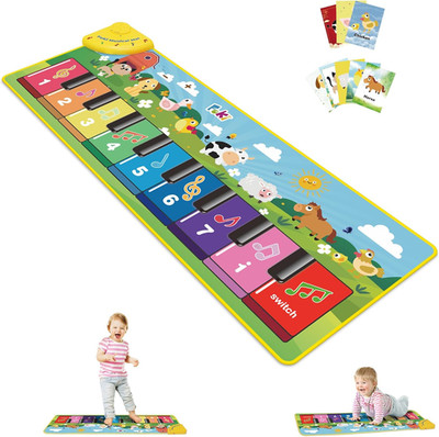 Musical Piano Mat for Toddlers Lights Sounds Dance Play Rug Baby Learning Toy
