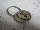 Vintage 925 Sterling Silver Mexico Letter C Key Chain Ring - 12 grams