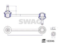 Swag Stange/Strebe, Stabilisator Hinterachse, Links, Rechts U.A. FüR Ds, Peugeot